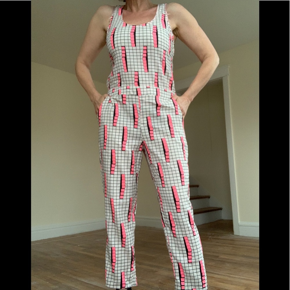 Mustardseed Geometric Pattern Cutout Jumpsuit - image 1